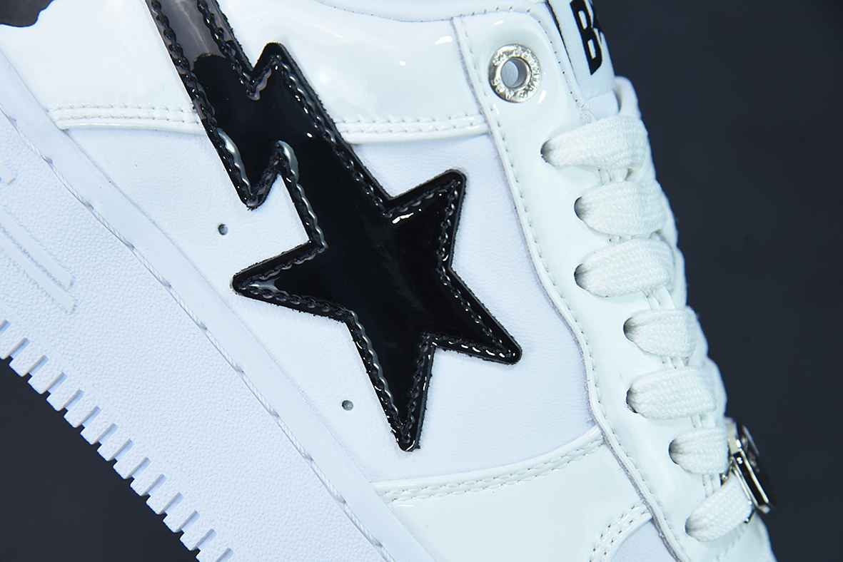 A Bathing Ape Bape Sta Low White Black