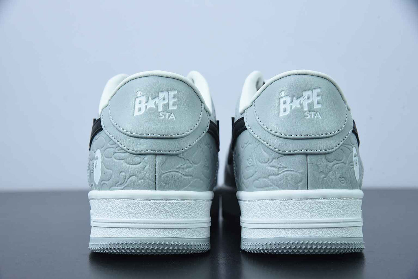 A Bathing Ape Bape Sta Low White Grey Black