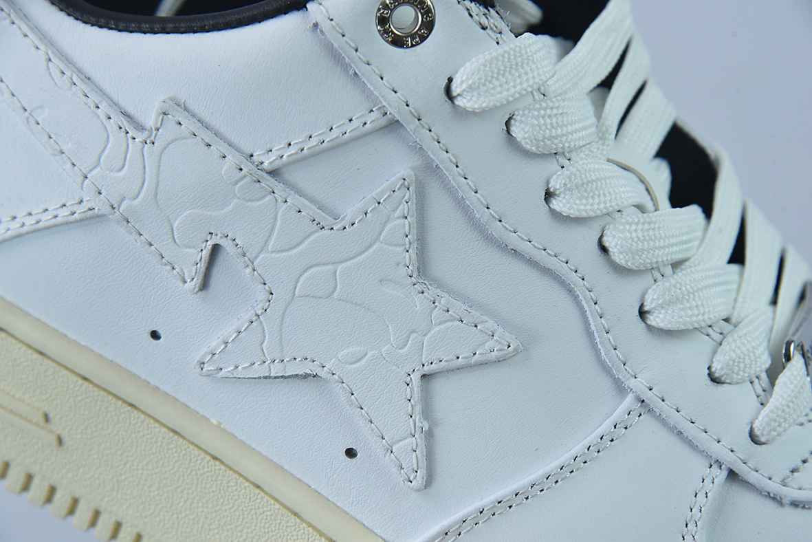 A Bathing Ape Bape Sta Low White Silver