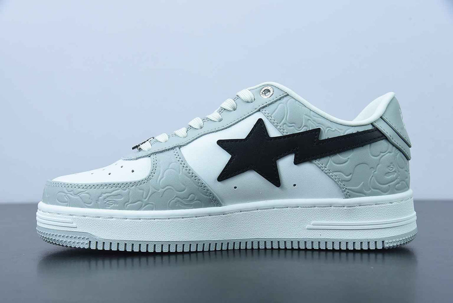 A Bathing Ape Bape Sta Low White Grey Black