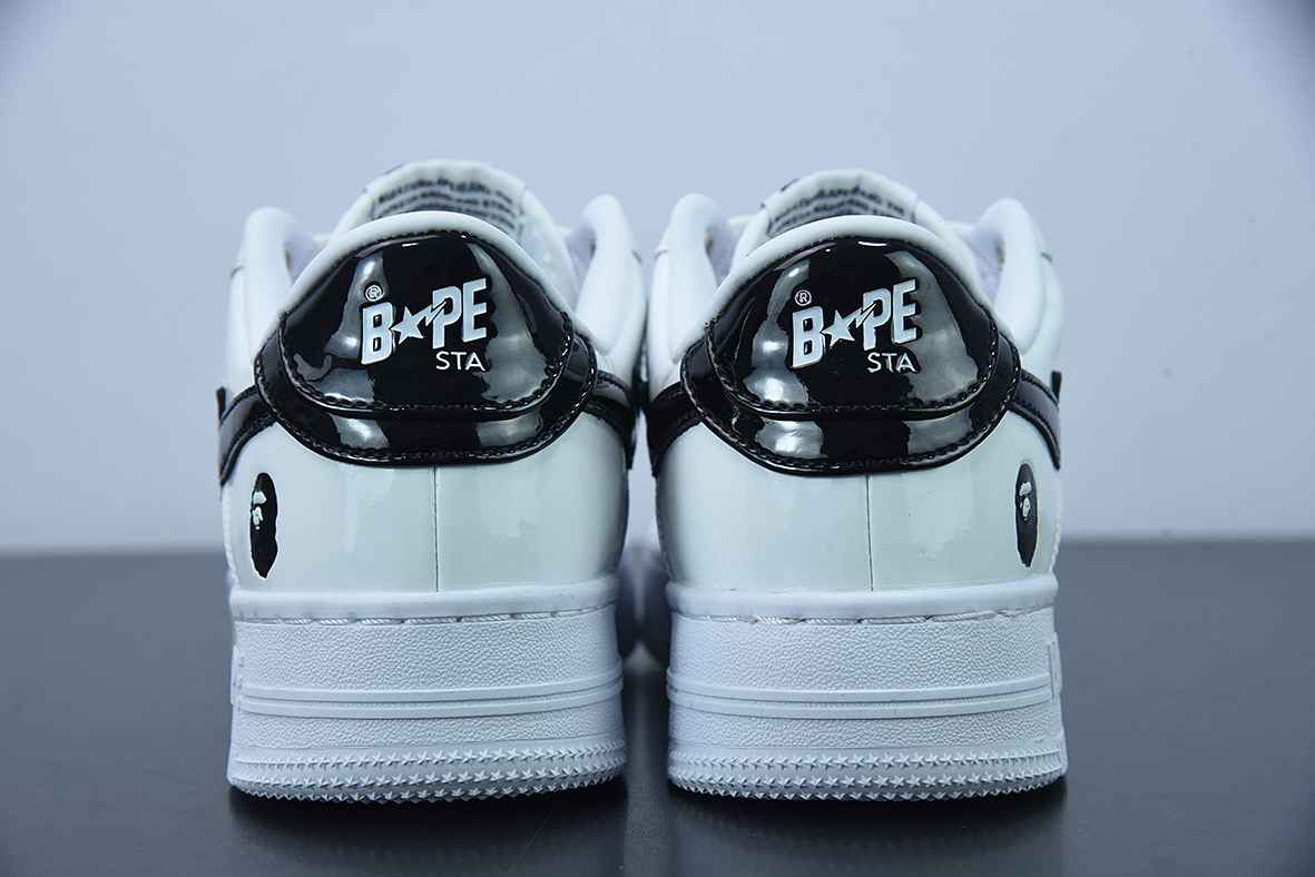 A Bathing Ape Bape Sta Low White Black