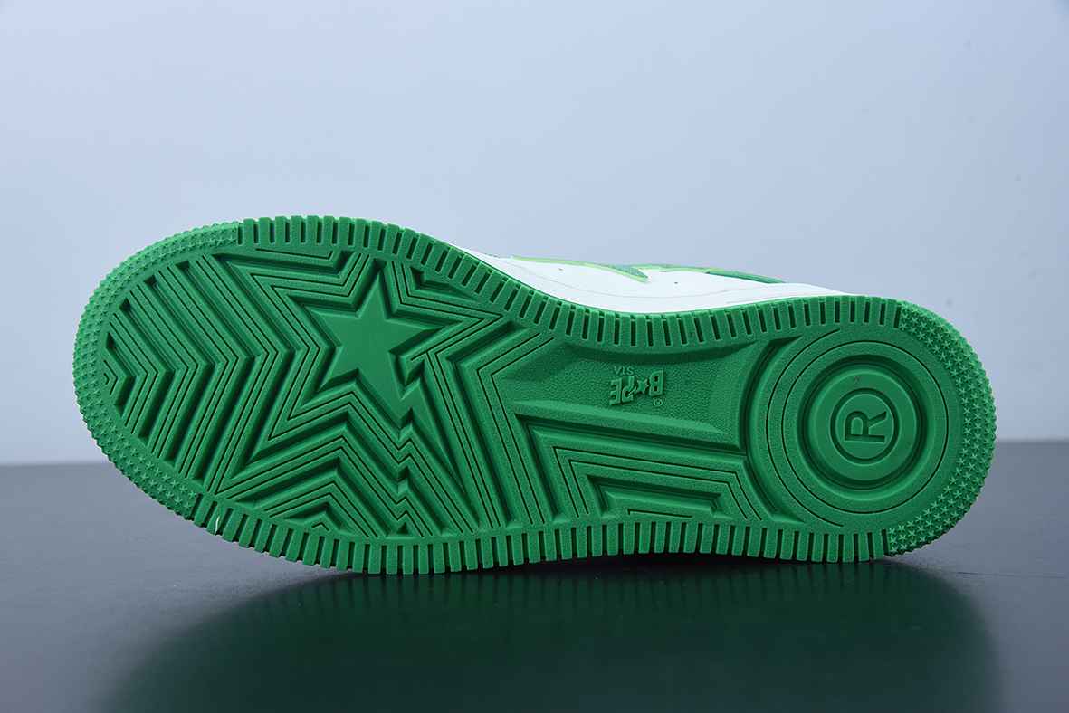 A Bathing Ape Bape Sta Low White Green