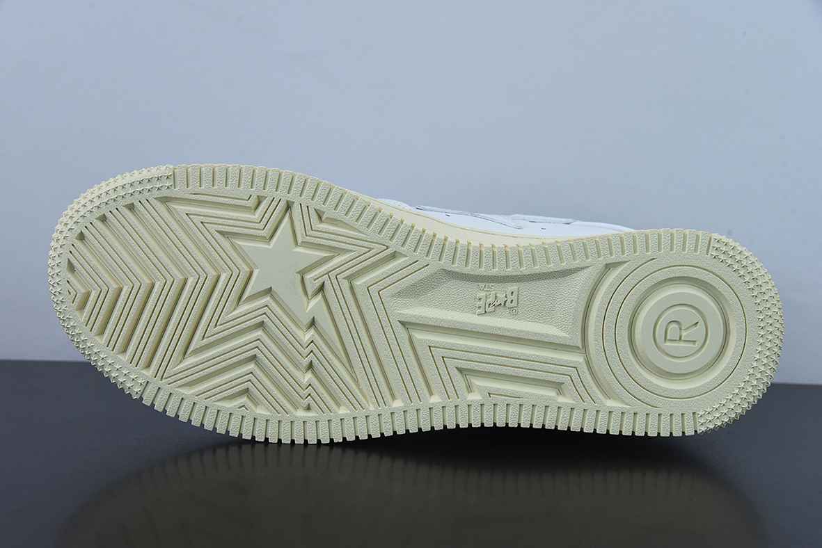 A Bathing Ape Bape Sta Low White Silver
