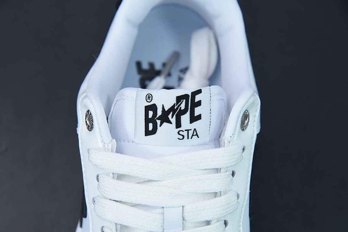 A Bathing Ape Bape Sta Low White Black
