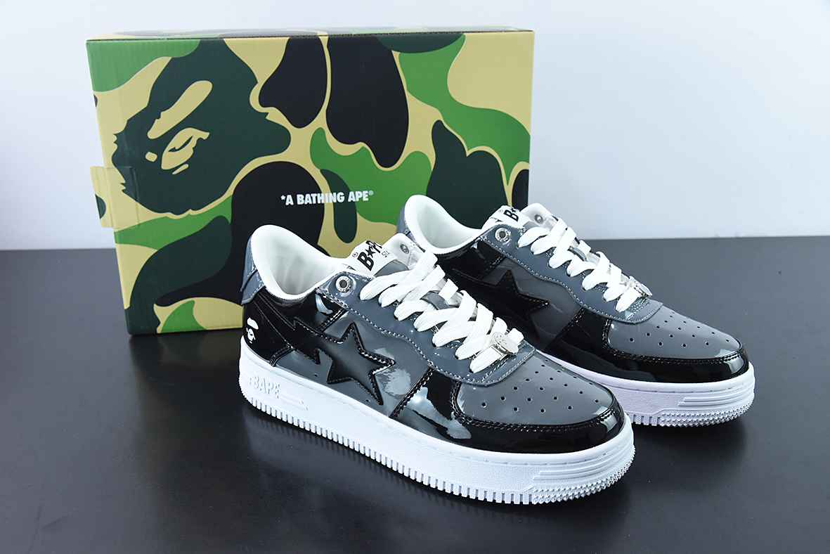 A Bathing Ape Bape Sta Low Black Grey