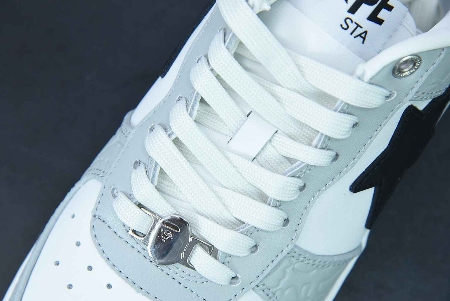 A Bathing Ape Bape Sta Low White Grey Black