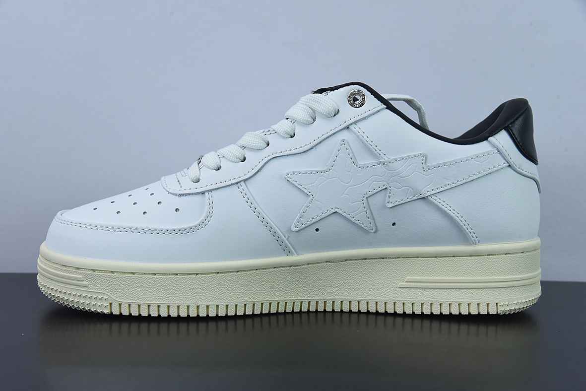 A Bathing Ape Bape Sta Low White Silver