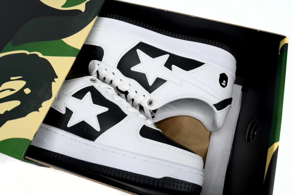 A Bathing Ape Bape Sta Low Black And White