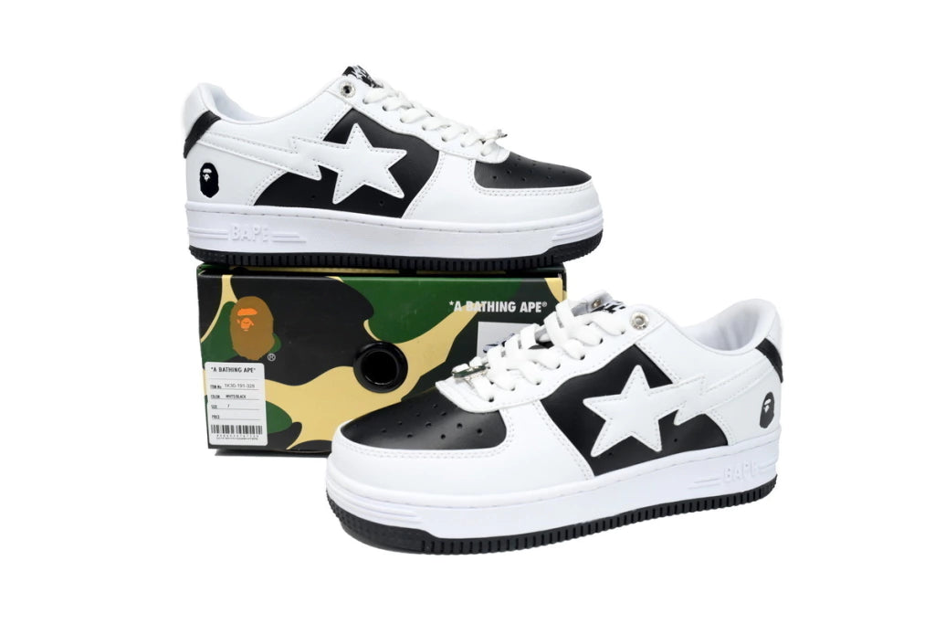 A Bathing Ape Bape Sta Low Black And White