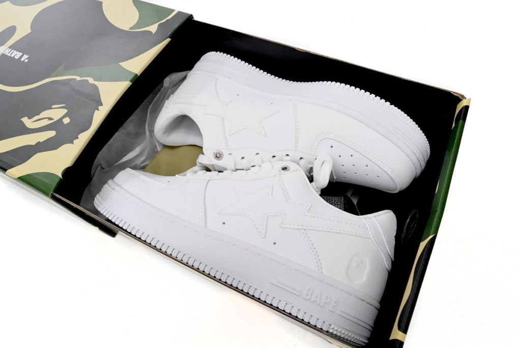 A Bathing Ape Bape Sta Low White