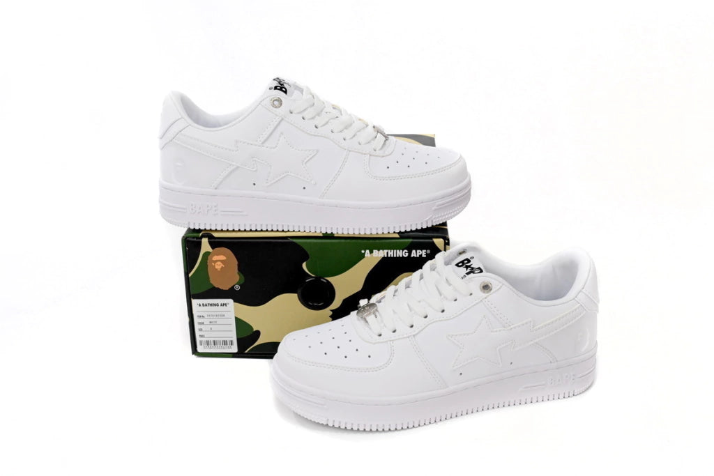 A Bathing Ape Bape Sta Low White