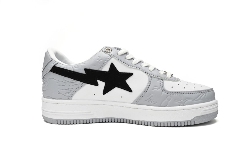 A Bathing Ape Bape Sta Low White Grey Black