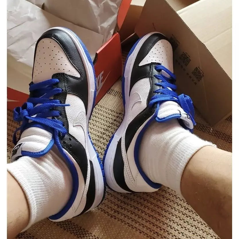 Nike Dunk Low White Black Game Royal