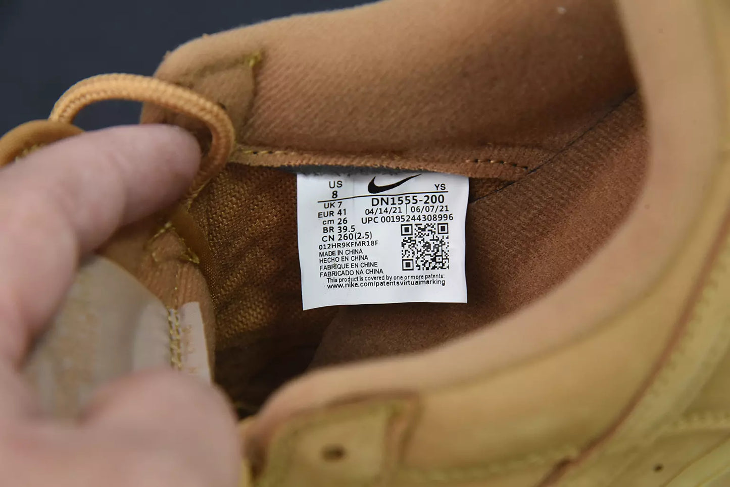 Nike Air Force 1 Low SP Supreme Wheat