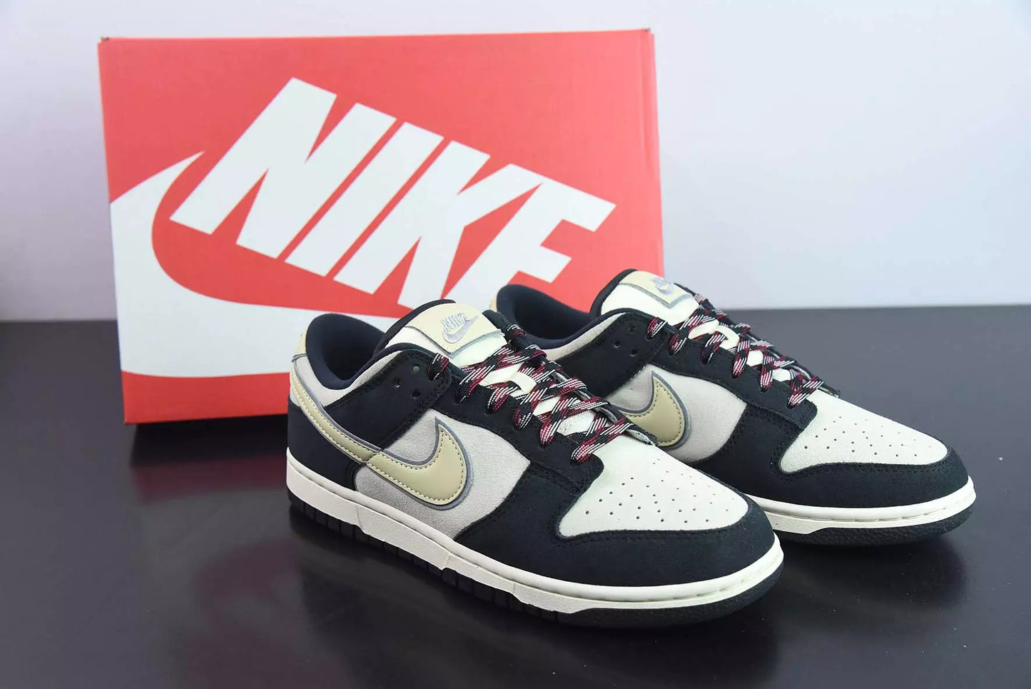 Nike Dunk Low LX Black Suede Team Gold