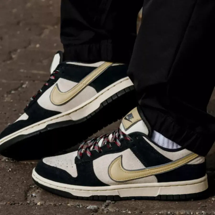 Nike Dunk Low LX Black Suede Team Gold