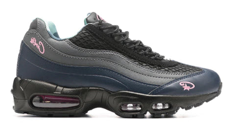 Tênis Azul com Rosa Nike Corteiz Air Max 95 Pink Beam Capa do Produto