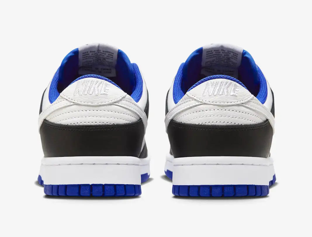 Tenis Azul Nike Dunk Low White Black Game Royal Detalhes Traseiros