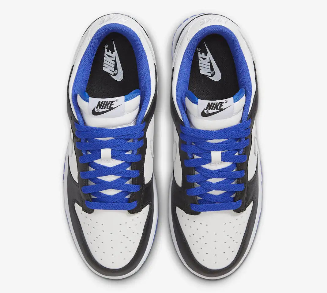 Tenis Azul Nike Dunk Low White Black Game Royal Par Visto Por Cima