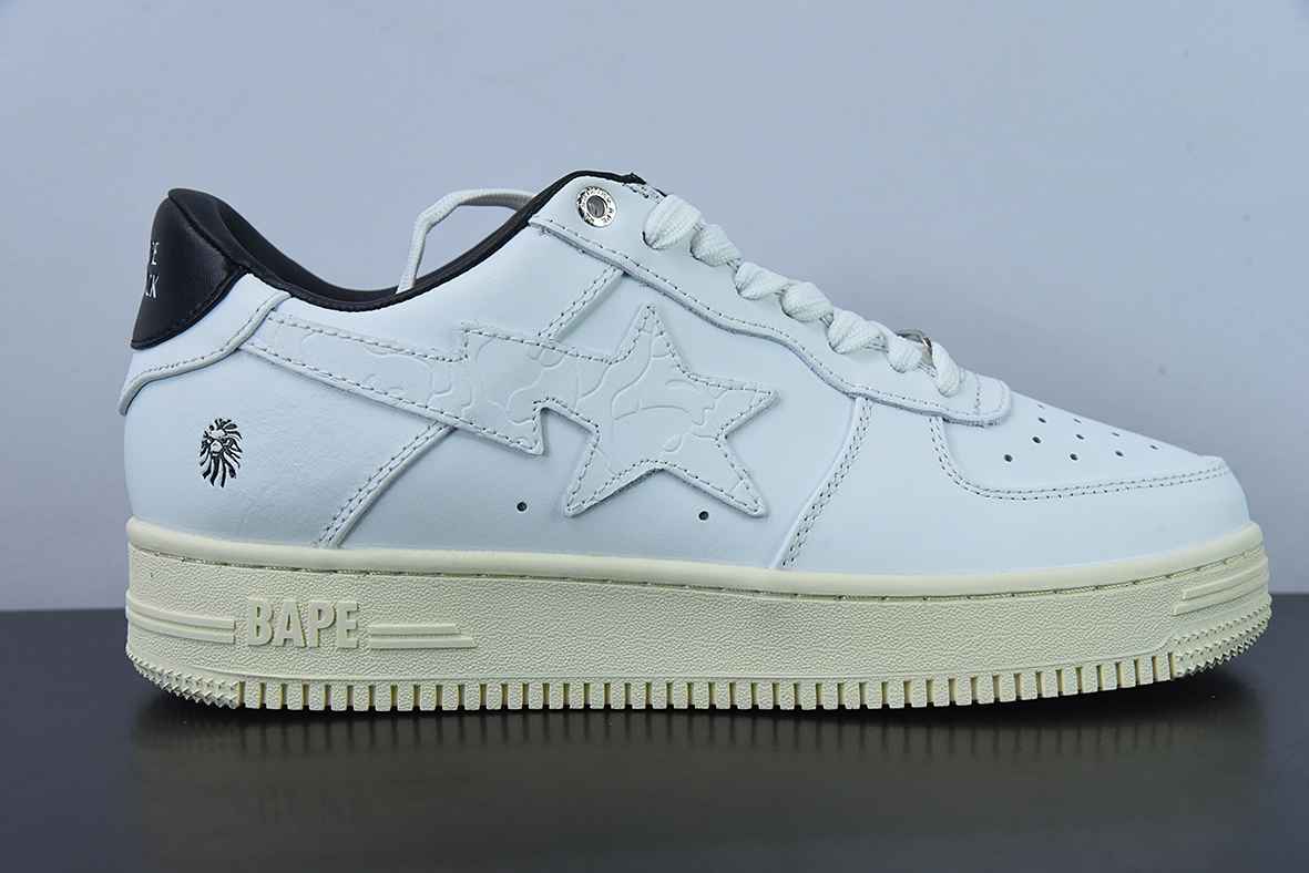 A Bathing Ape Bape Sta Low White Silver