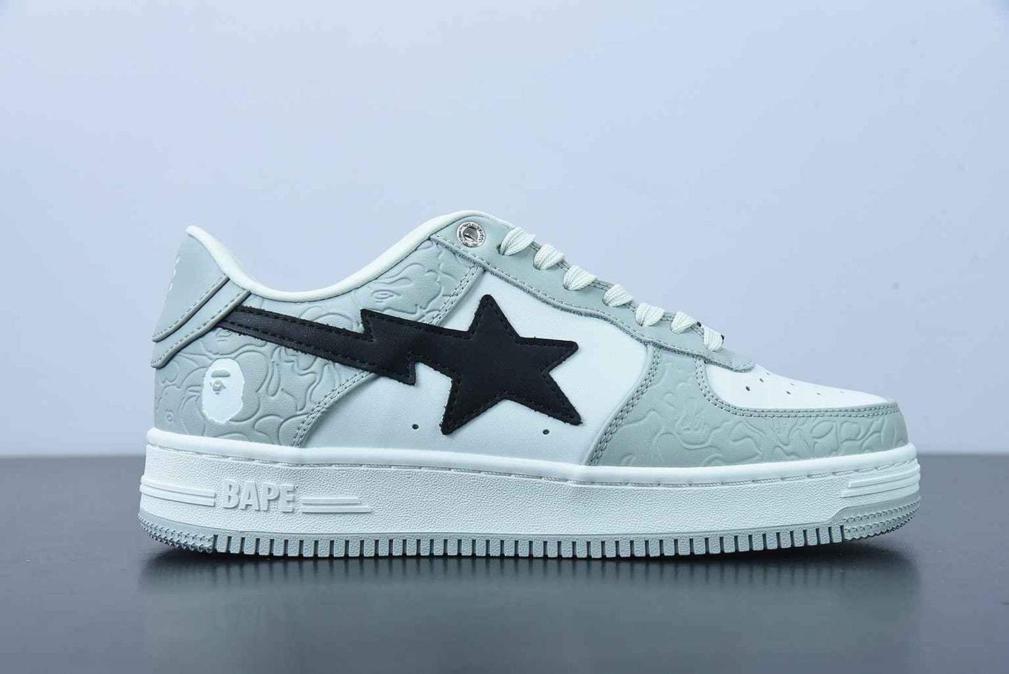 A Bathing Ape Bape Sta Low White Grey Black