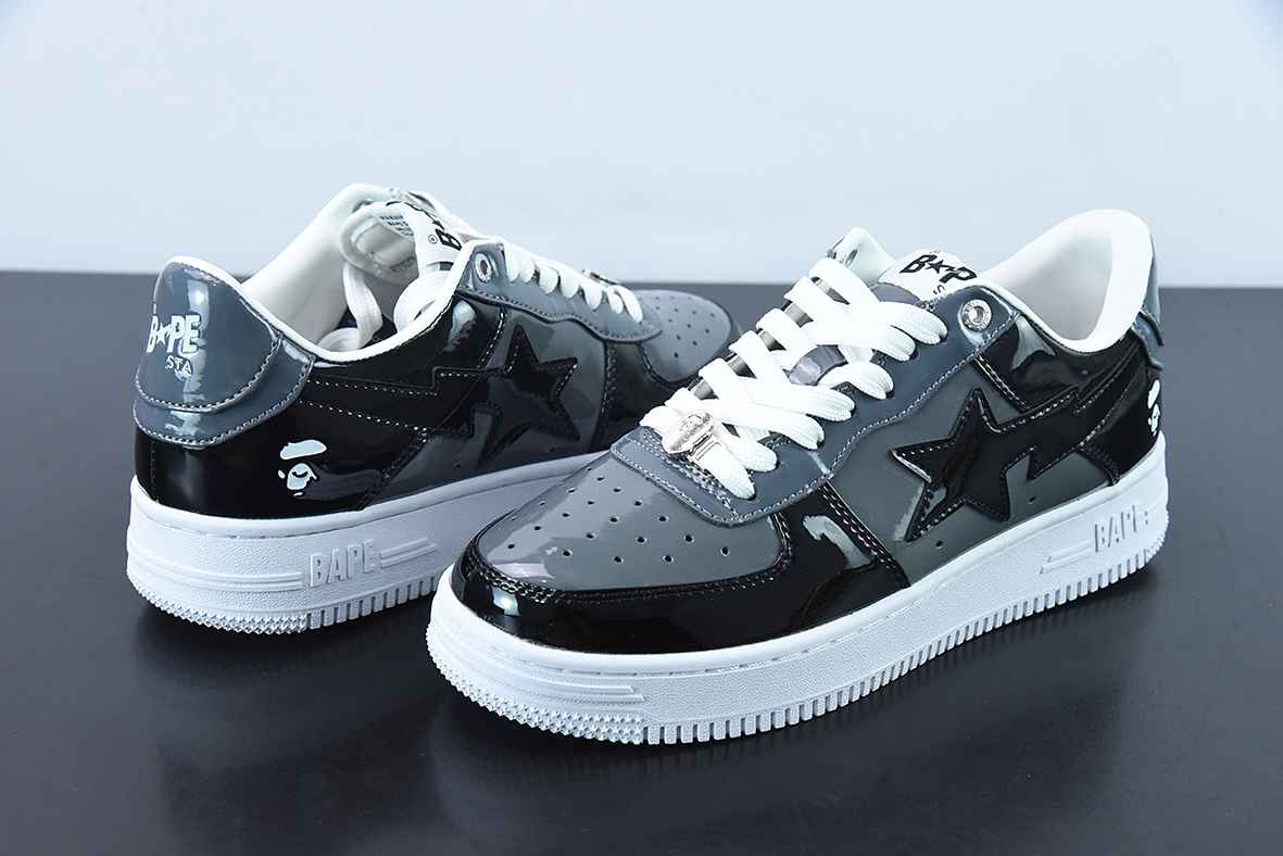 A Bathing Ape Bape Sta Low Black Grey