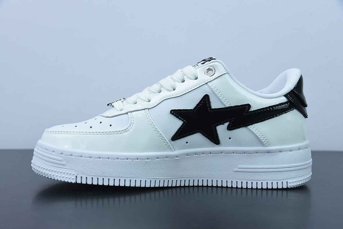 A Bathing Ape Bape Sta Low White Black