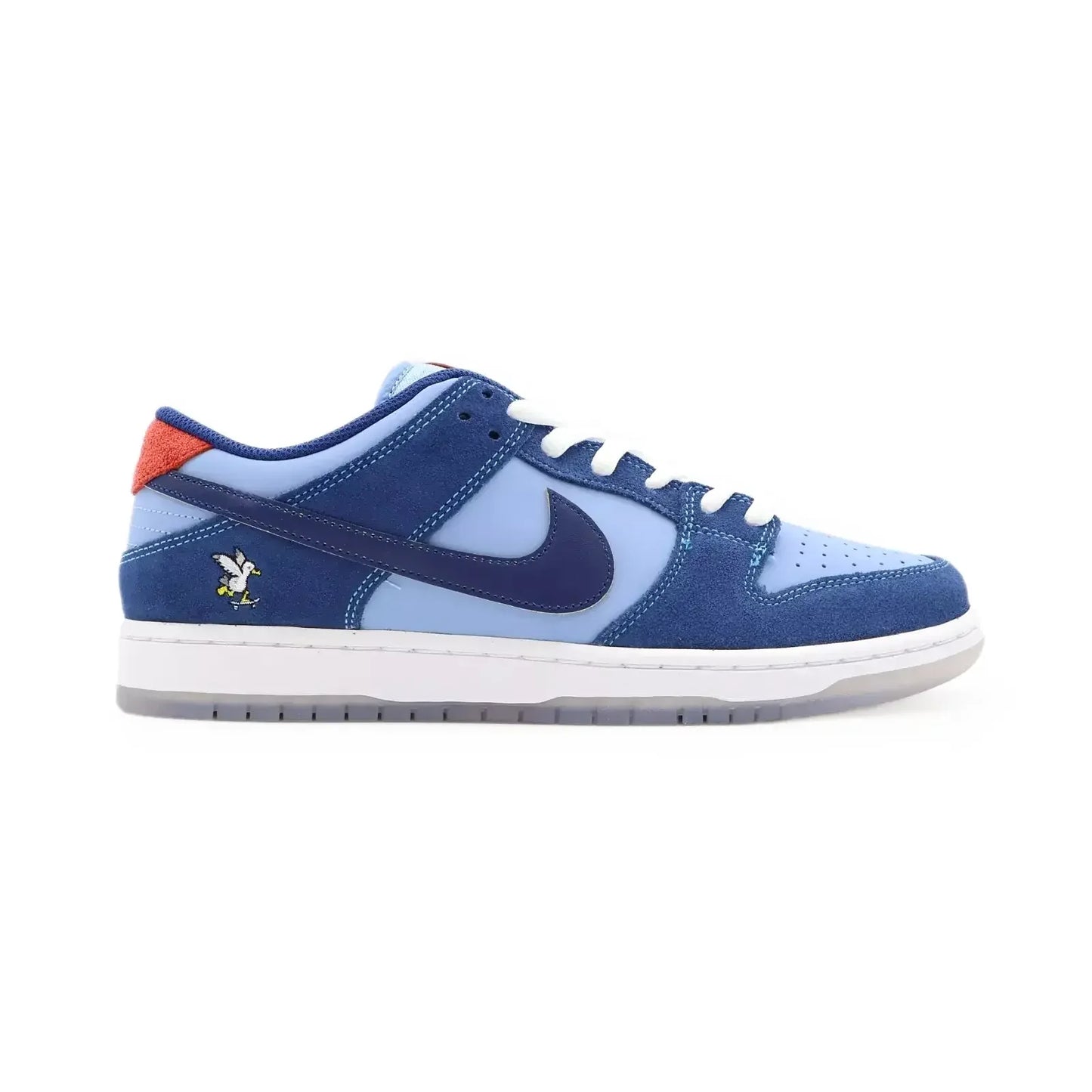 Tênis Azul Nike Dunk Low Why So Sad Visto pelo Lado Esquerdo