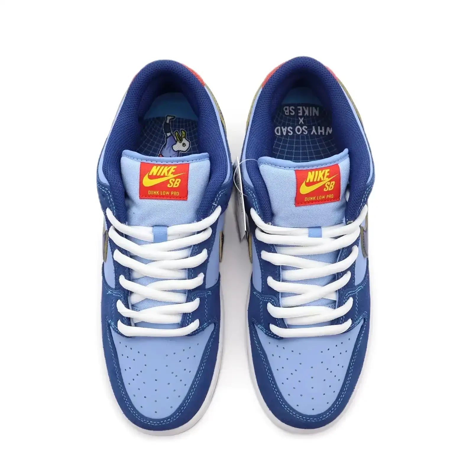 Tênis Azul Nike Dunk Low Why So Sad Par Visto Por Cima