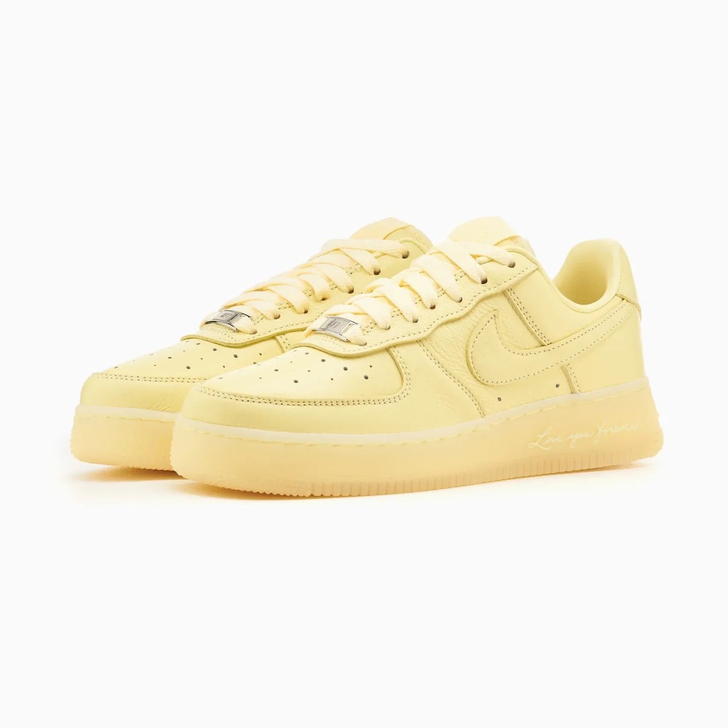 Tênis Amarelo Nike Air Force 1 Low x Drake Nocta Citron Tint Par Visto de Frente