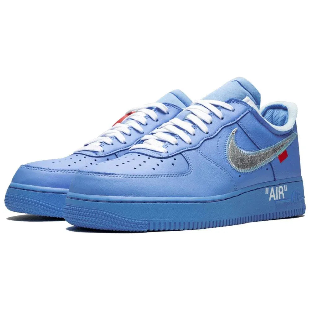Tênis Azul Nike Air Force 1 Mca Blue Par de Frente