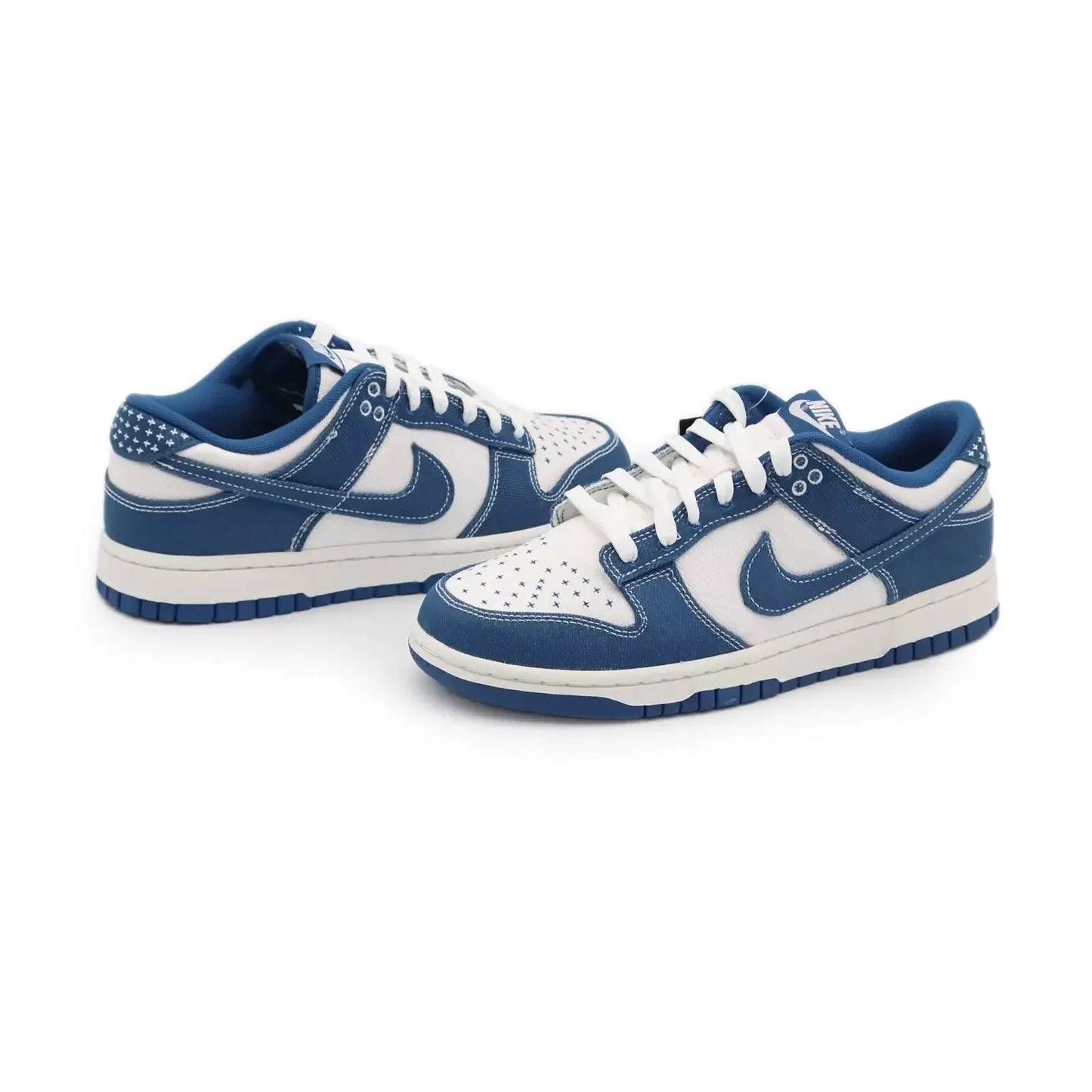 Tênis Jeans Nike Dunk Low Sashiko Industrial Blue Visto Par Lateral