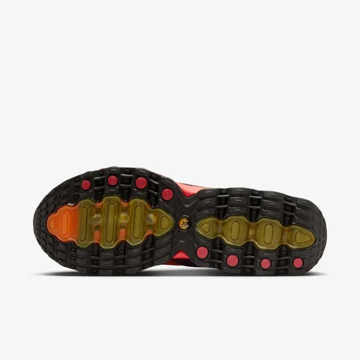 Tênis Laranja com Preto Nike Air Max Dn8 Laser Orange Black Parte do solado