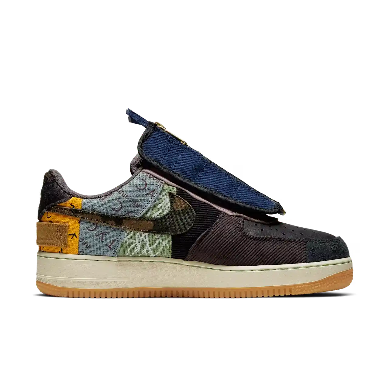 Nike Air Force 1 Low Travis Scott Cactus Jack Parte Lateral Direita