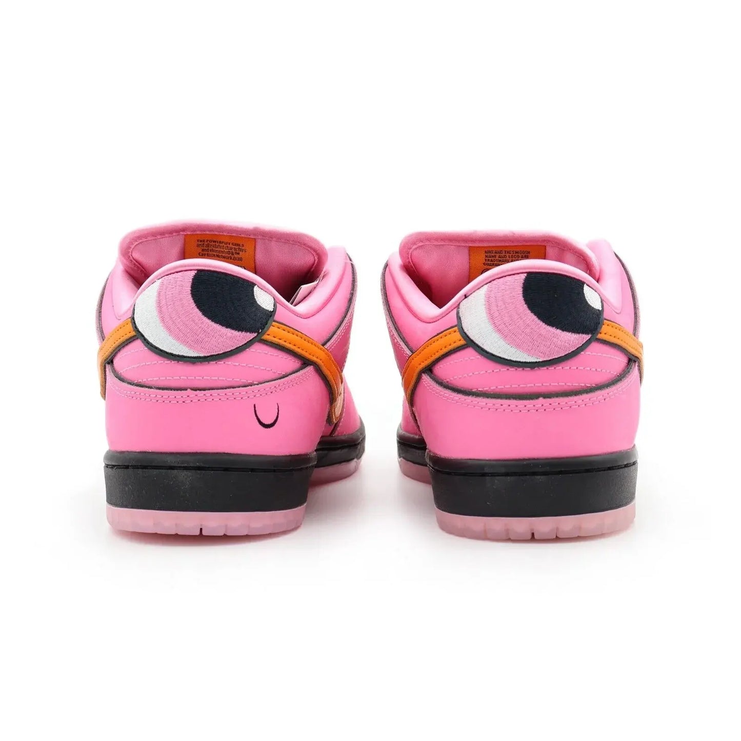 Tênis Nike Rosa Dunk Low Meninas SuperPoderosas Florzinha Detalhes da Parte Traseira