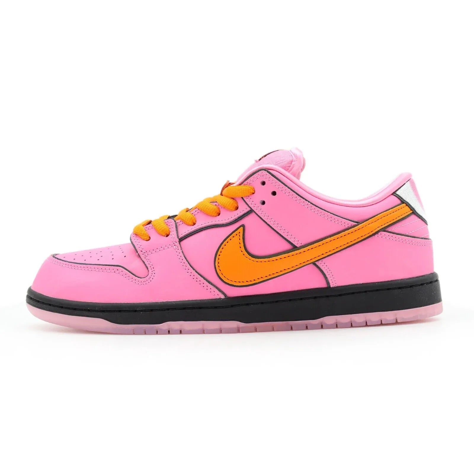 Tênis Nike Rosa Dunk Low Meninas SuperPoderosas Florzinha Lado Esquerdo