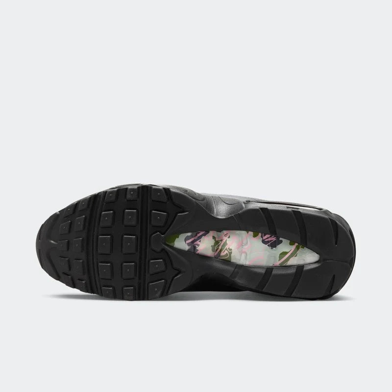 Tênis Azul com Rosa Nike Corteiz Air Max 95 Pink Beam Parte do Solado Preto