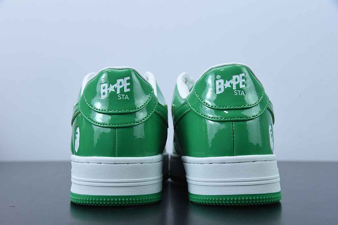 A Bathing Ape Bape Sta Low White Green