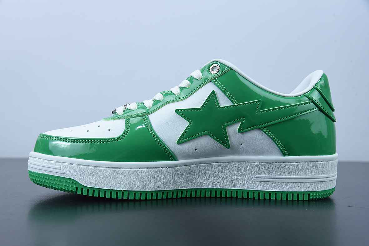 A Bathing Ape Bape Sta Low White Green