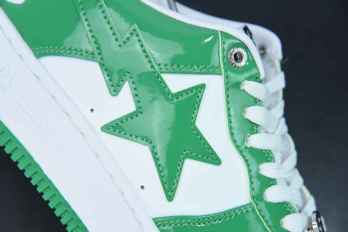 A Bathing Ape Bape Sta Low White Green