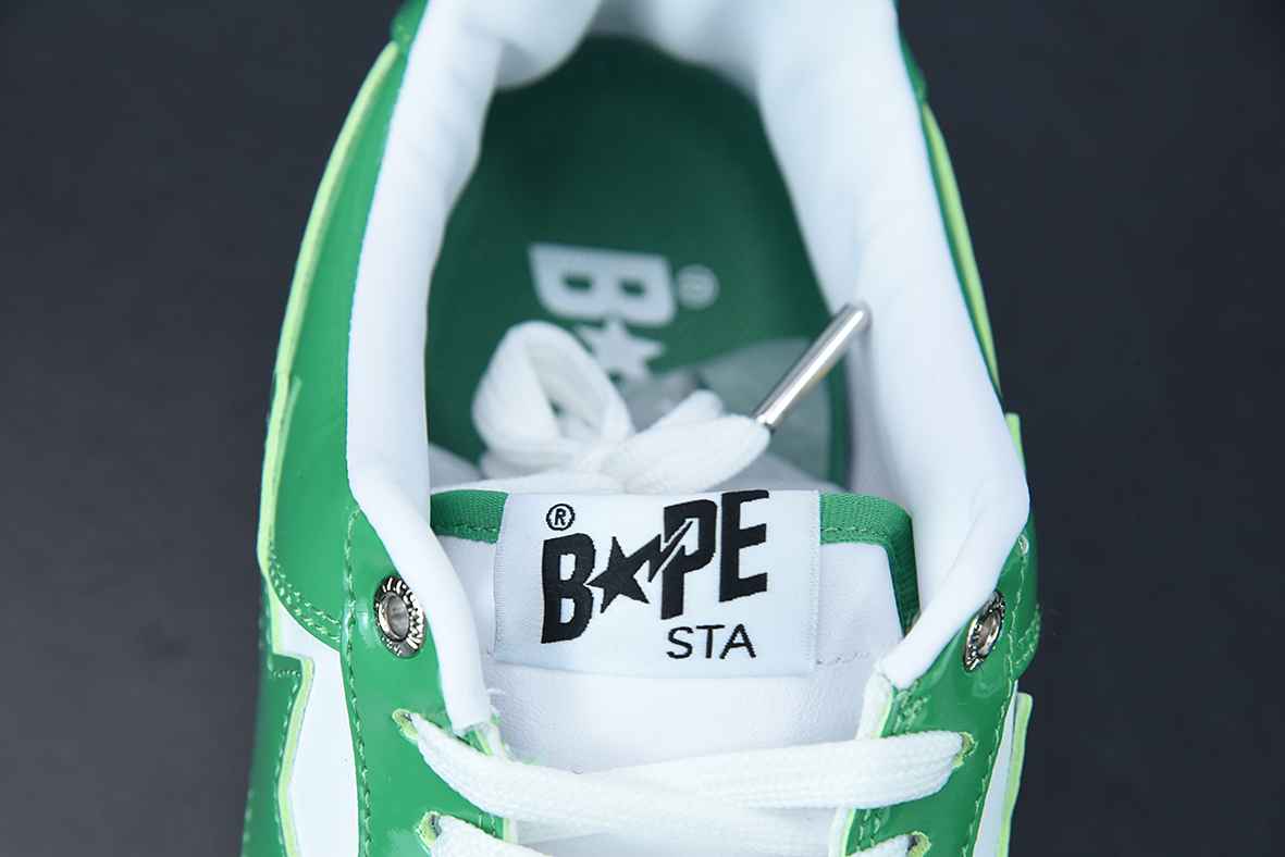 A Bathing Ape Bape Sta Low White Green