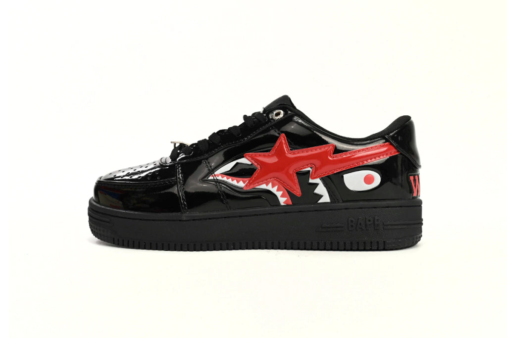 A Bathing Ape Bape Sta Low Black Shark
