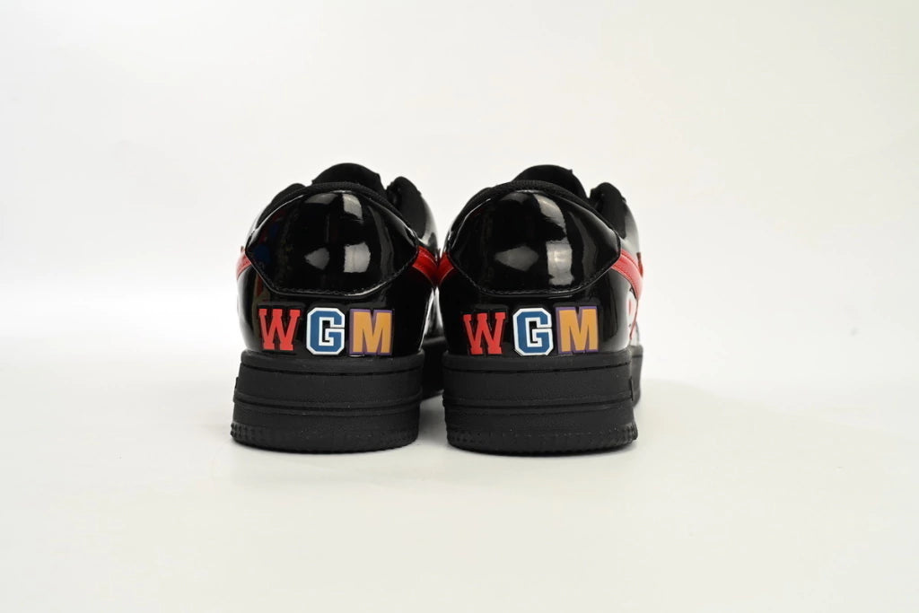 A Bathing Ape Bape Sta Low Black Shark