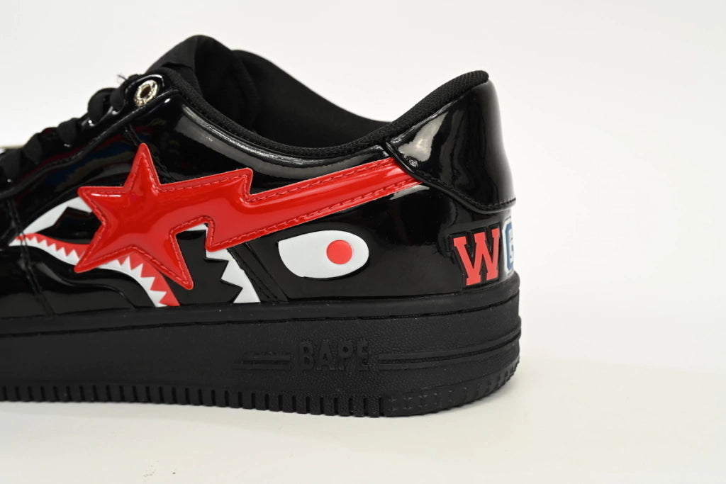 A Bathing Ape Bape Sta Low Black Shark
