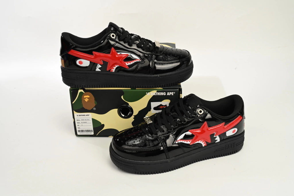 A Bathing Ape Bape Sta Low Black Shark