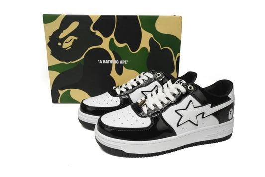 A Bathing Ape Bape Sta Low Black White