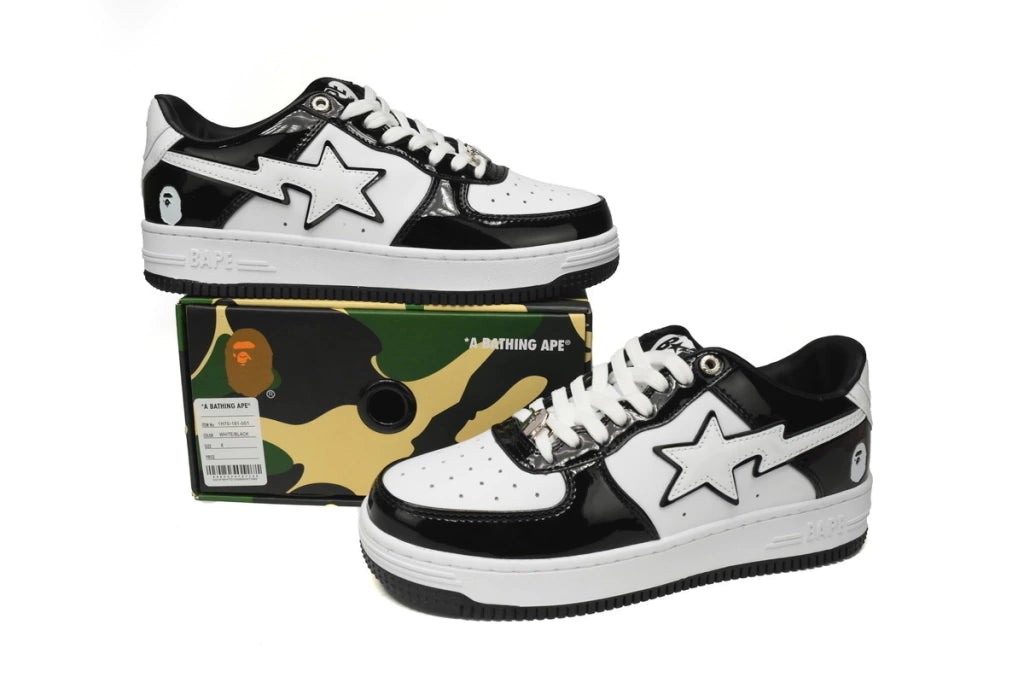 A Bathing Ape Bape Sta Low Black White