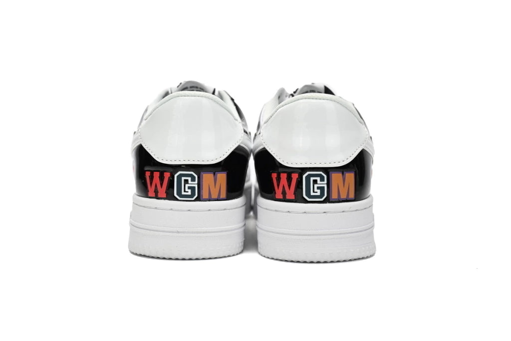 A Bathing Ape Bape Sta Low Black and White Shark