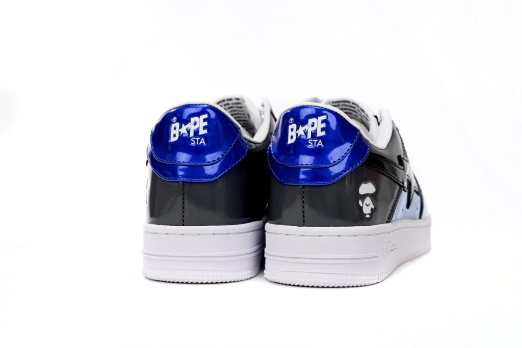A Bathing Ape Bape Sta Low Lnk Blue Mirror Surface