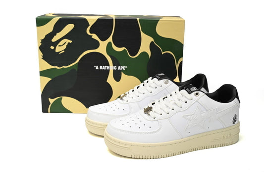 A Bathing Ape Bape Sta Low White And Black Rice